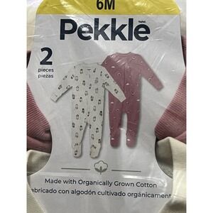 Pekkle 6M Sleeper Girls Baby Rainbow Clouds Drink Bubble Tea Zip